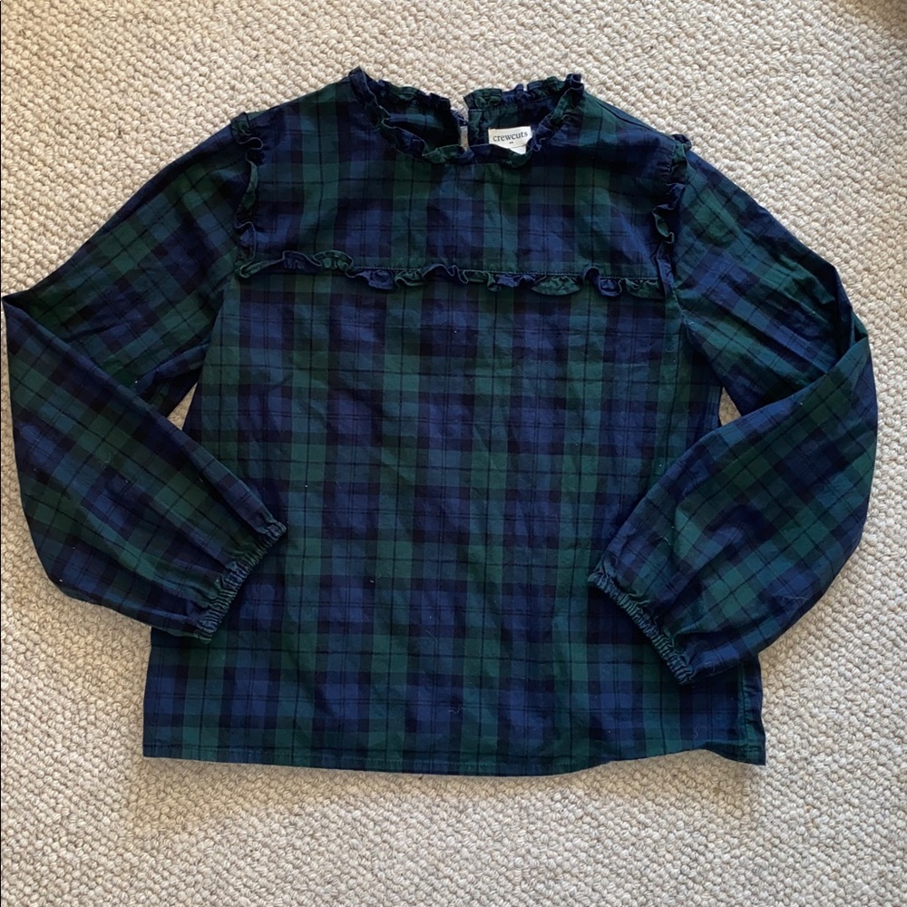 crewcuts plaid blouse - like new condition